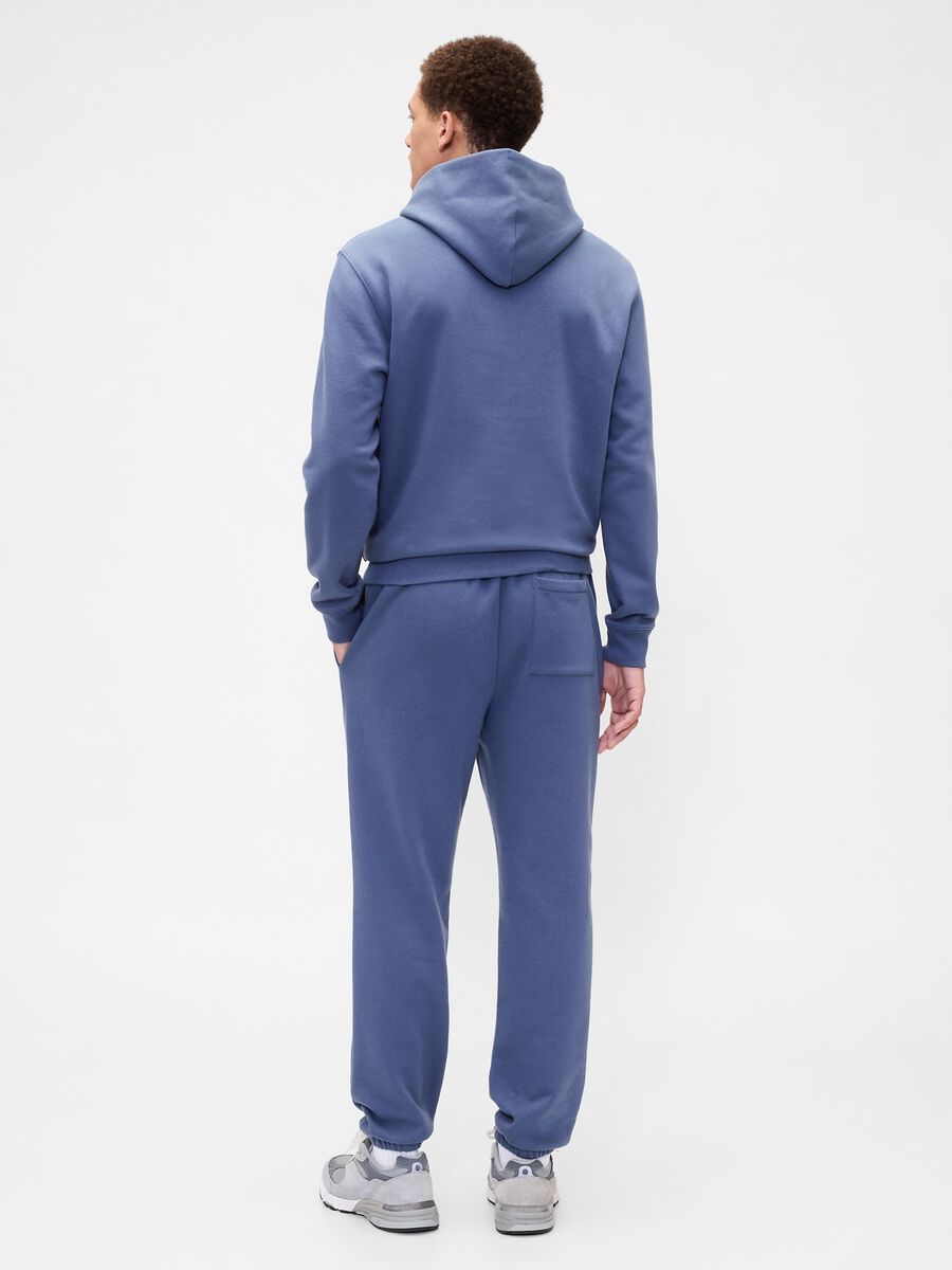 Pantaloni blu in misto cotone_2