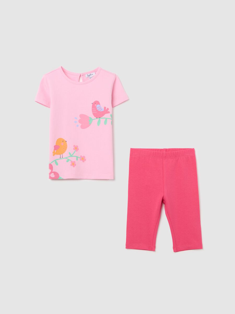 Jogging set with print in cotton_0