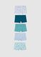 Multipack di cinque boxer multicolor in cotone elasticizzato_0
