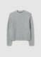 Grey crew neck sweater regular fit_4