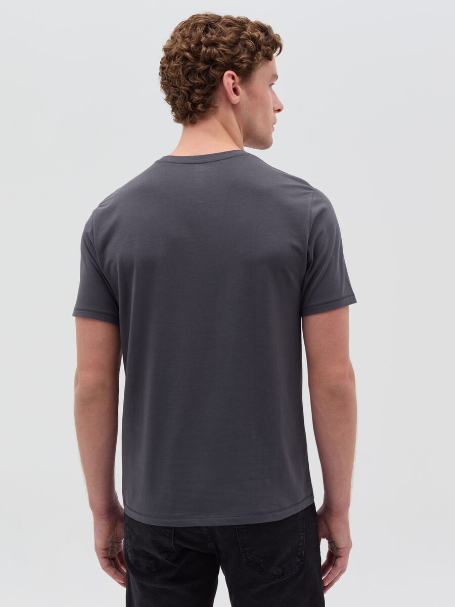 Stretch cotton T-shirt with crew-neck_2