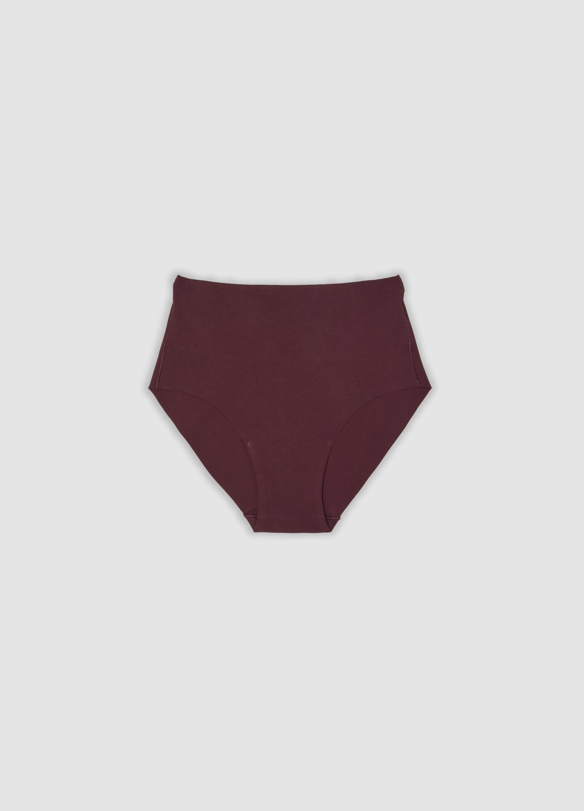Slip viola a vita alta in cotone organico elasticizzato