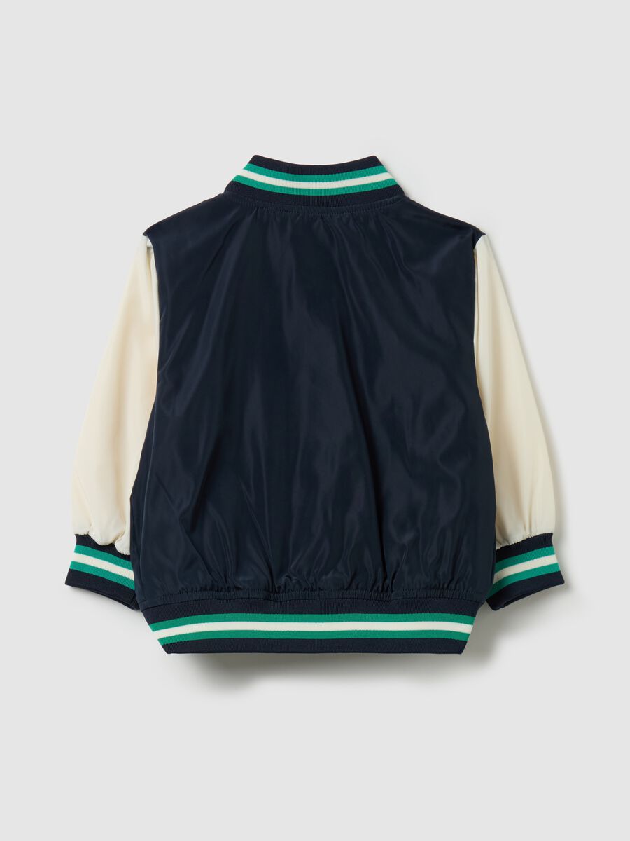 Varsity bomber jacket with "NY the league" patch_1