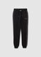 Regular Fit Black Cotton Blend Jogger Trousers_4