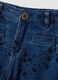Blue cotton-blend straight-fit jeans with floral print_2
