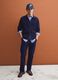 Blue regular-fit cotton-blend cardigan with collar_1