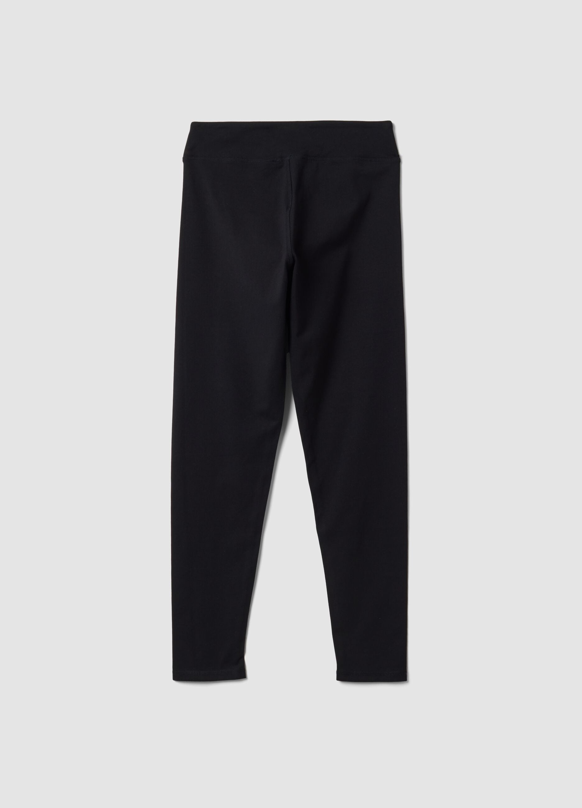 Leggings in cotone elasticizzato nero slim fit