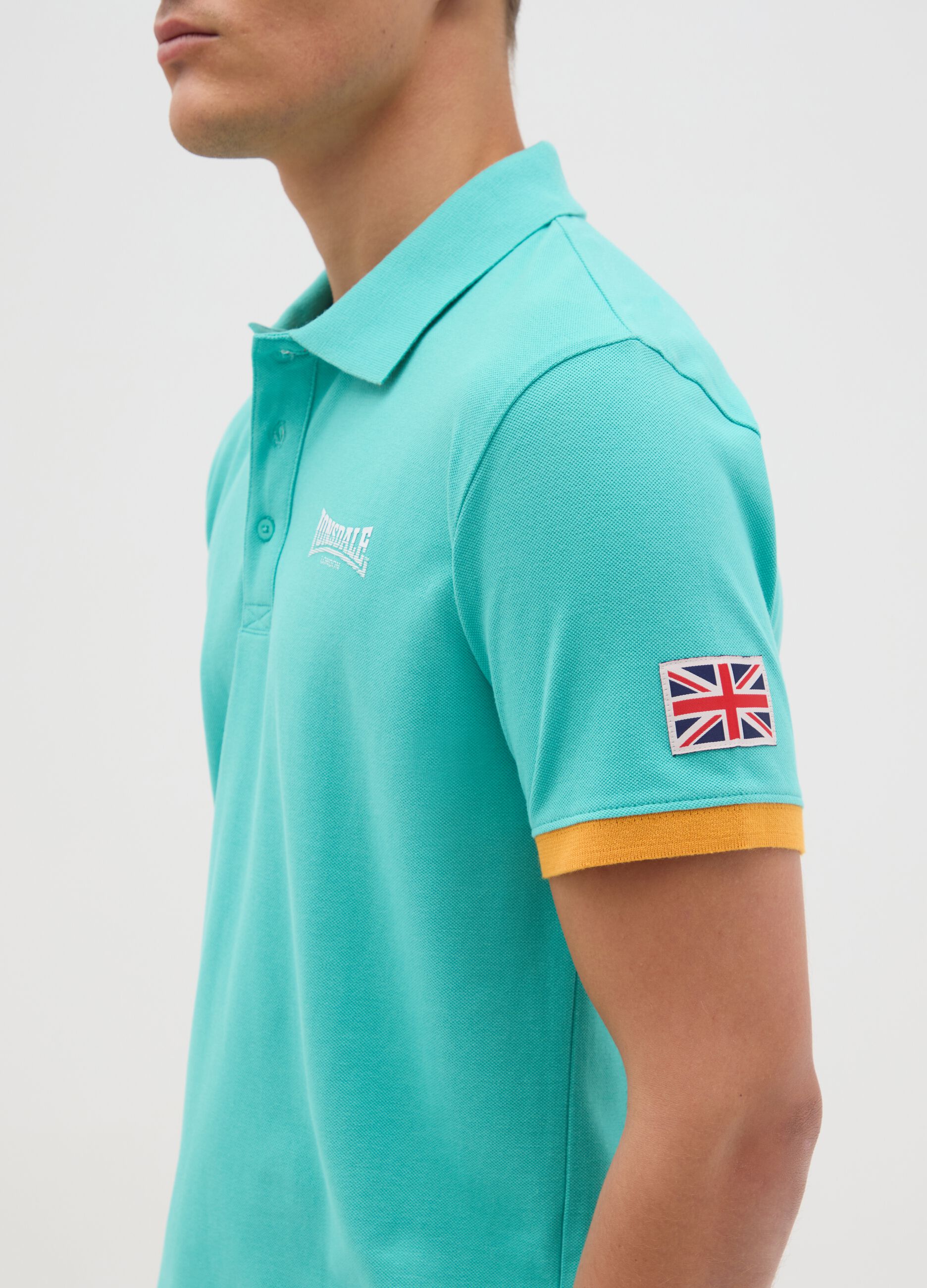 Polo da uomo in puro cotone multicolor