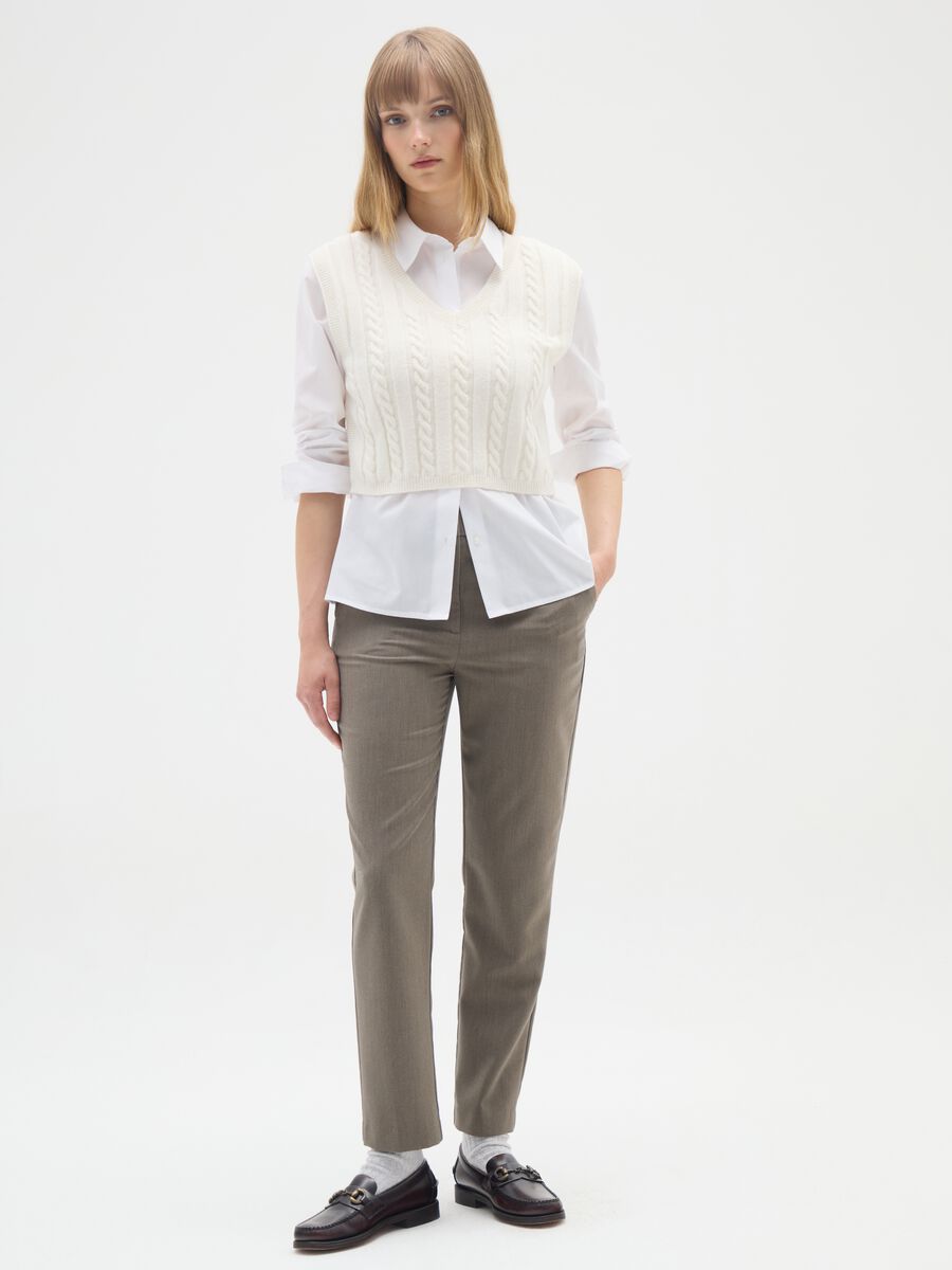 White Knitted Waistcoat_1
