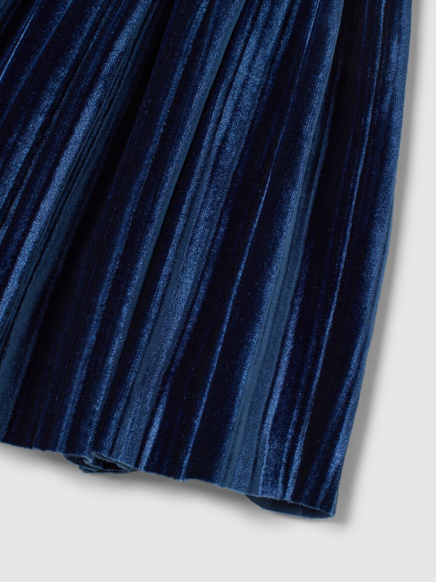 Blue Velour Skirt for Girls_2