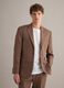 Brown pure linen slim-fit blazer_0