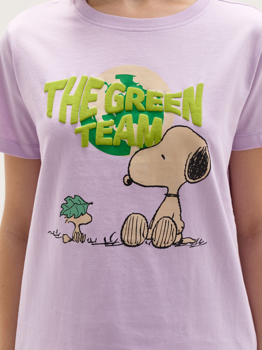T-shirt con stampa Snoopy e Woodstock_1