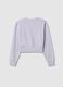 Purple pure cotton regular fit sweatshirt for girls_4