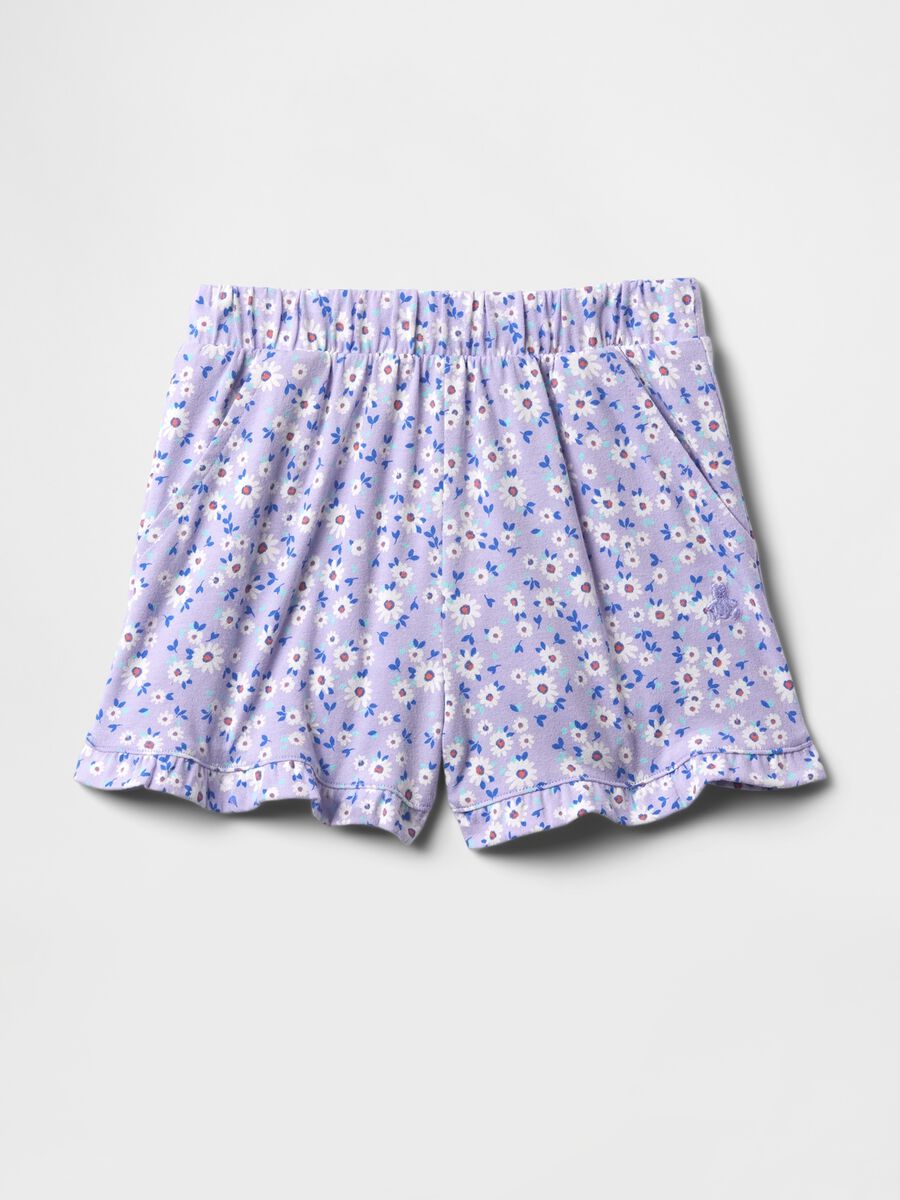Spring Summer 2025 Purple Floral Shorts_0