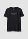 Black slogan T-shirt in pure cotton, regular fit_0