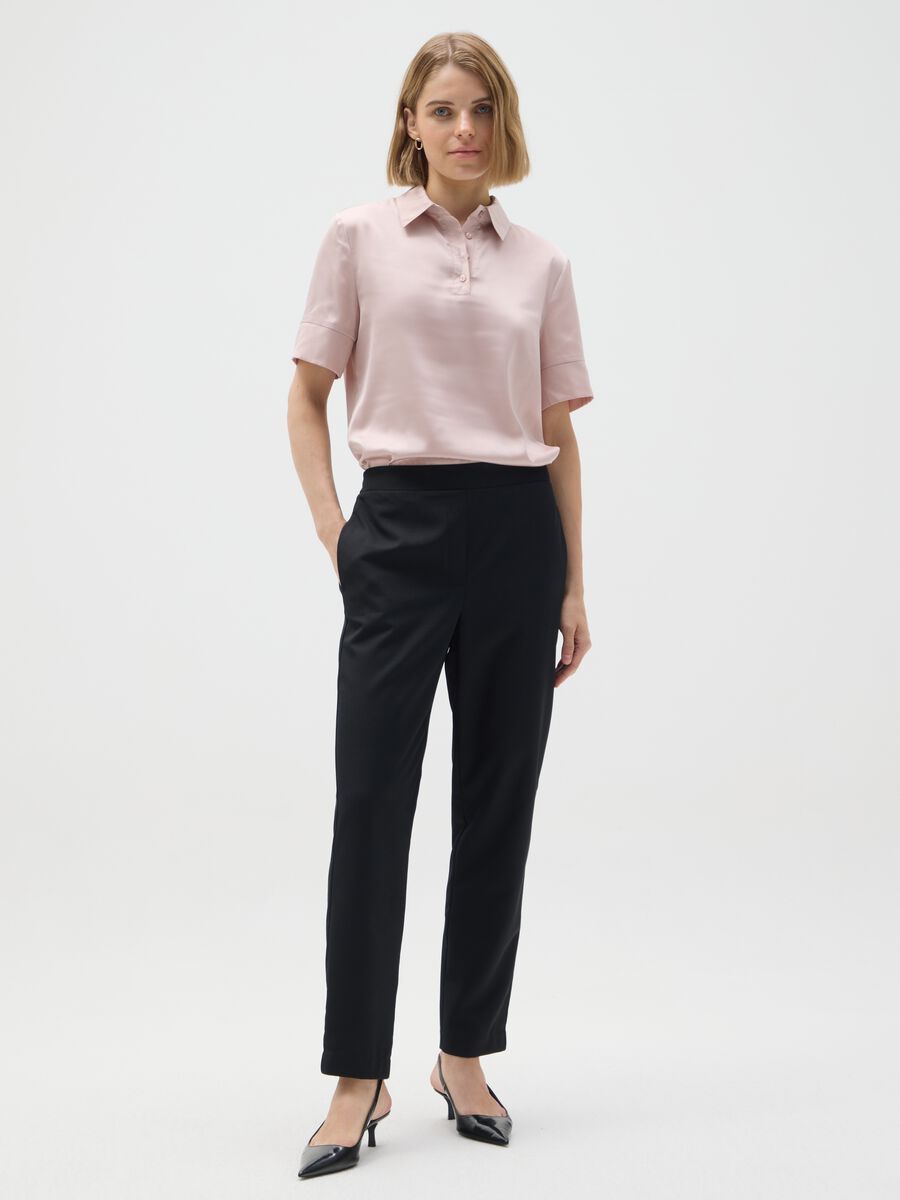 Pink Stretch Fabric Regular Fit Shirt_1