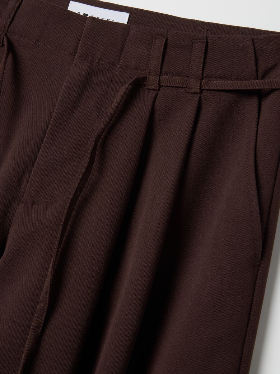 Brown Wide Leg Trousers_5