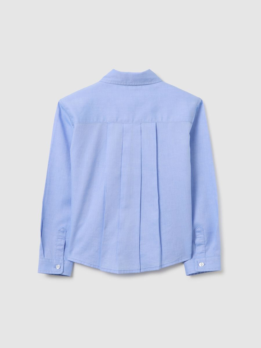 Girls' pure cotton light blue shirt regular fit_4