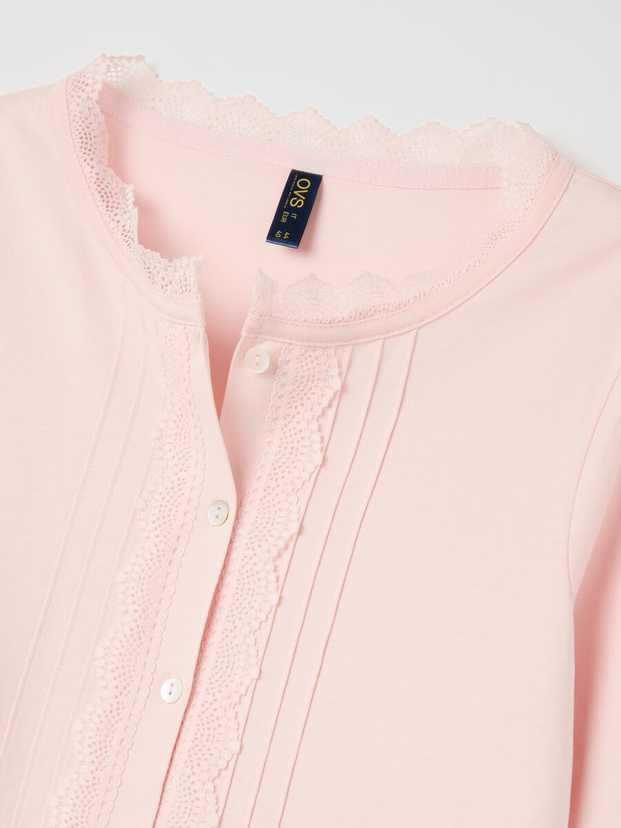 Full-length pyjamas with granddad neckline top_5