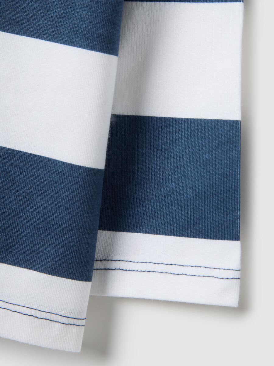 Multicoloured stripe polo shirt in pure cotton for boys regular fit_3