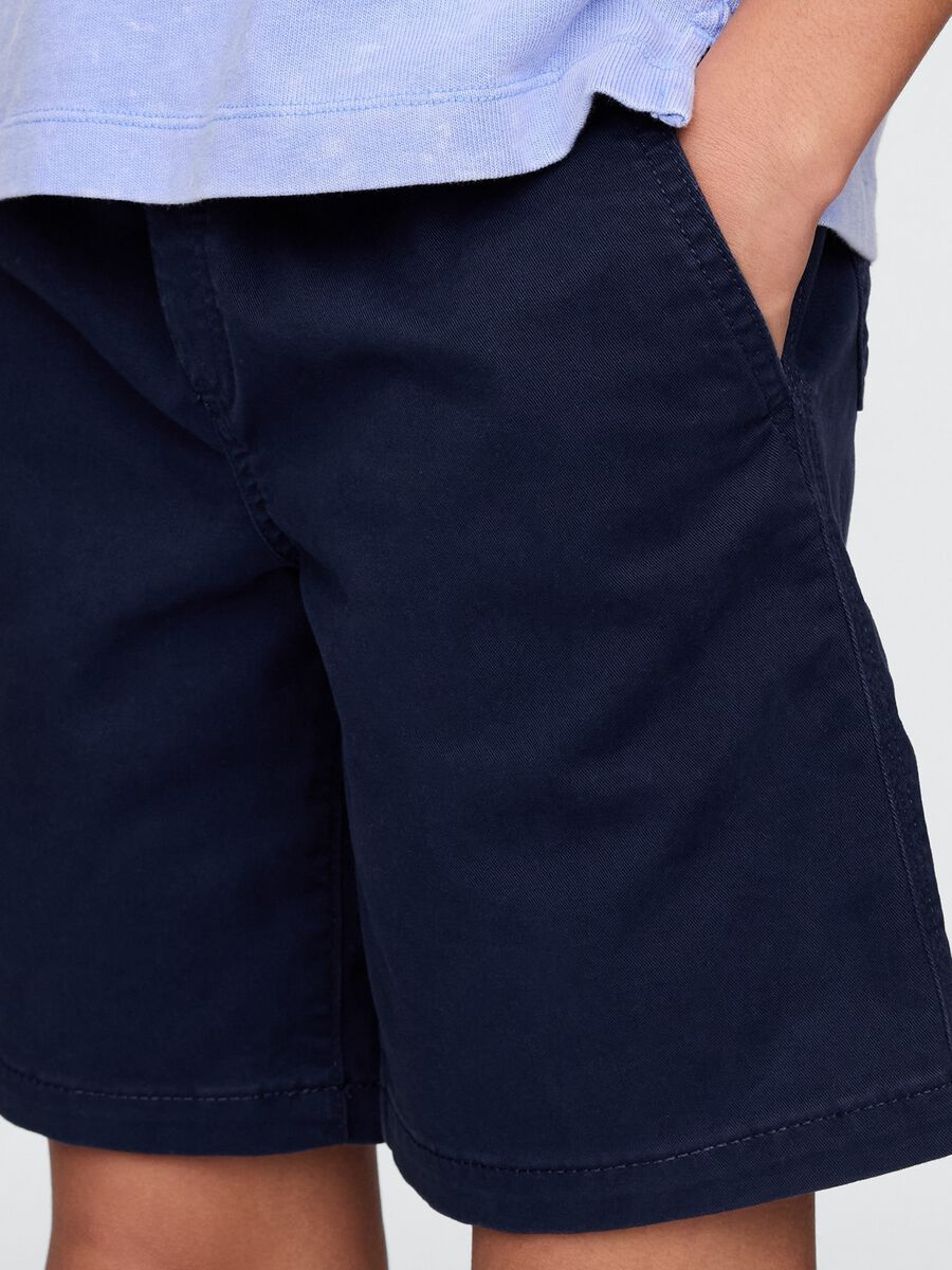 Blue shorts in stretch cotton_3