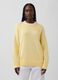Yellow crew neck jumper in pure cotton regular fit_0