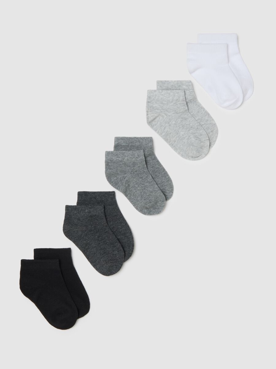 Multipack of regular fit multicolour cotton-blend short socks for kids_0