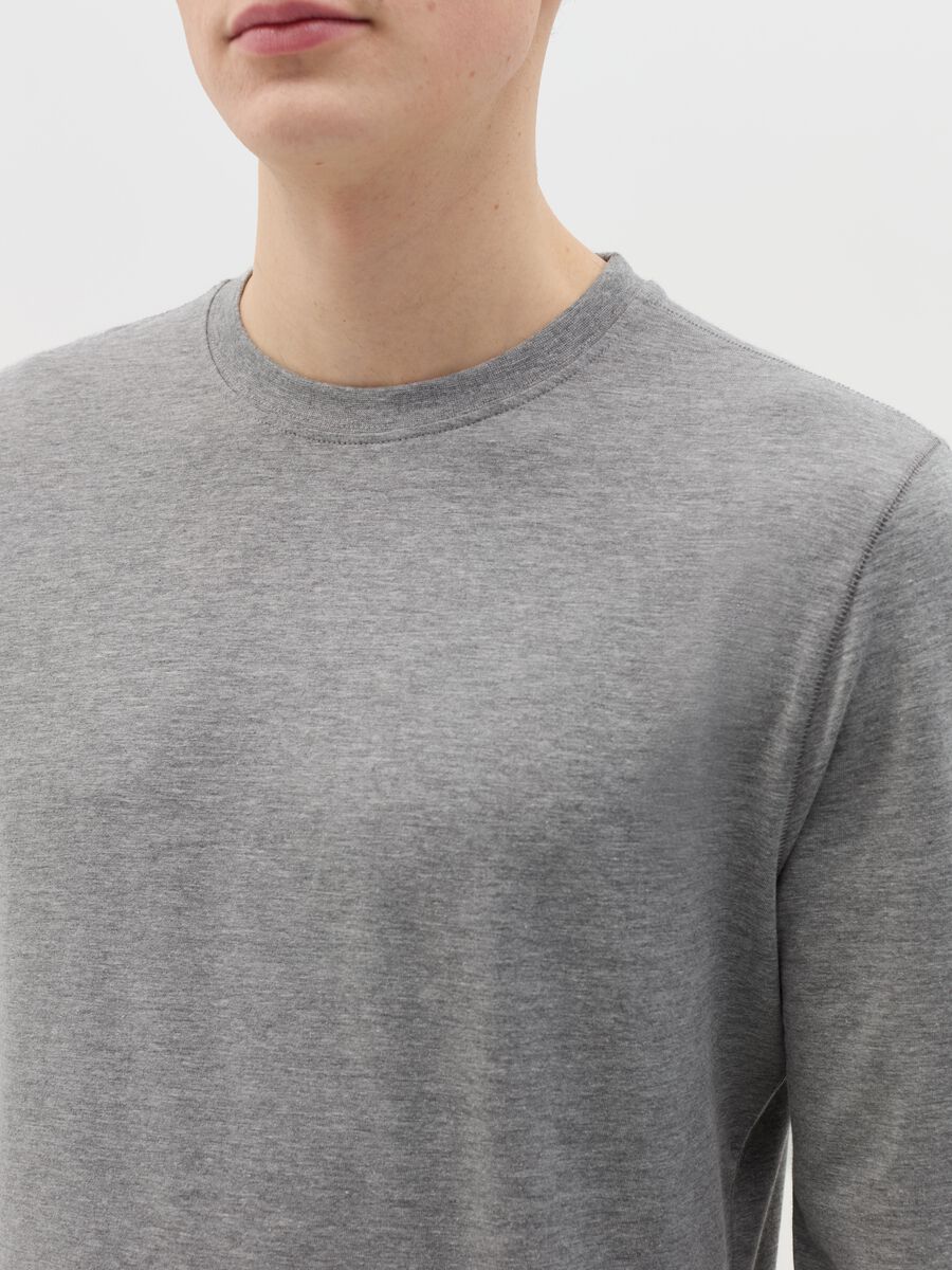 Long-sleeved T-shirt in stretch cotton_2