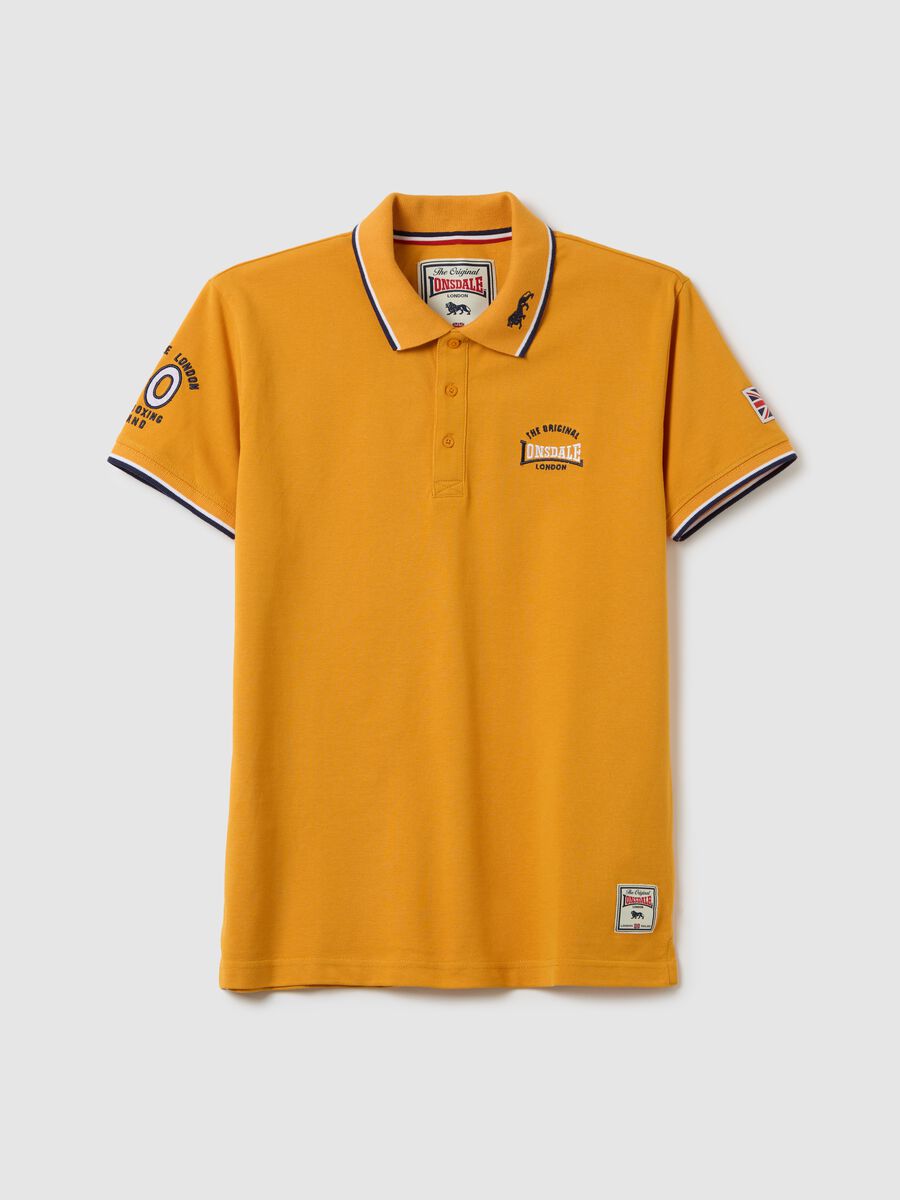 Lonsdale Yellow Short Sleeve Cotton Polo_4