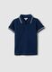 Kid's regular fit blue short sleeve pure cotton polo shirt_0