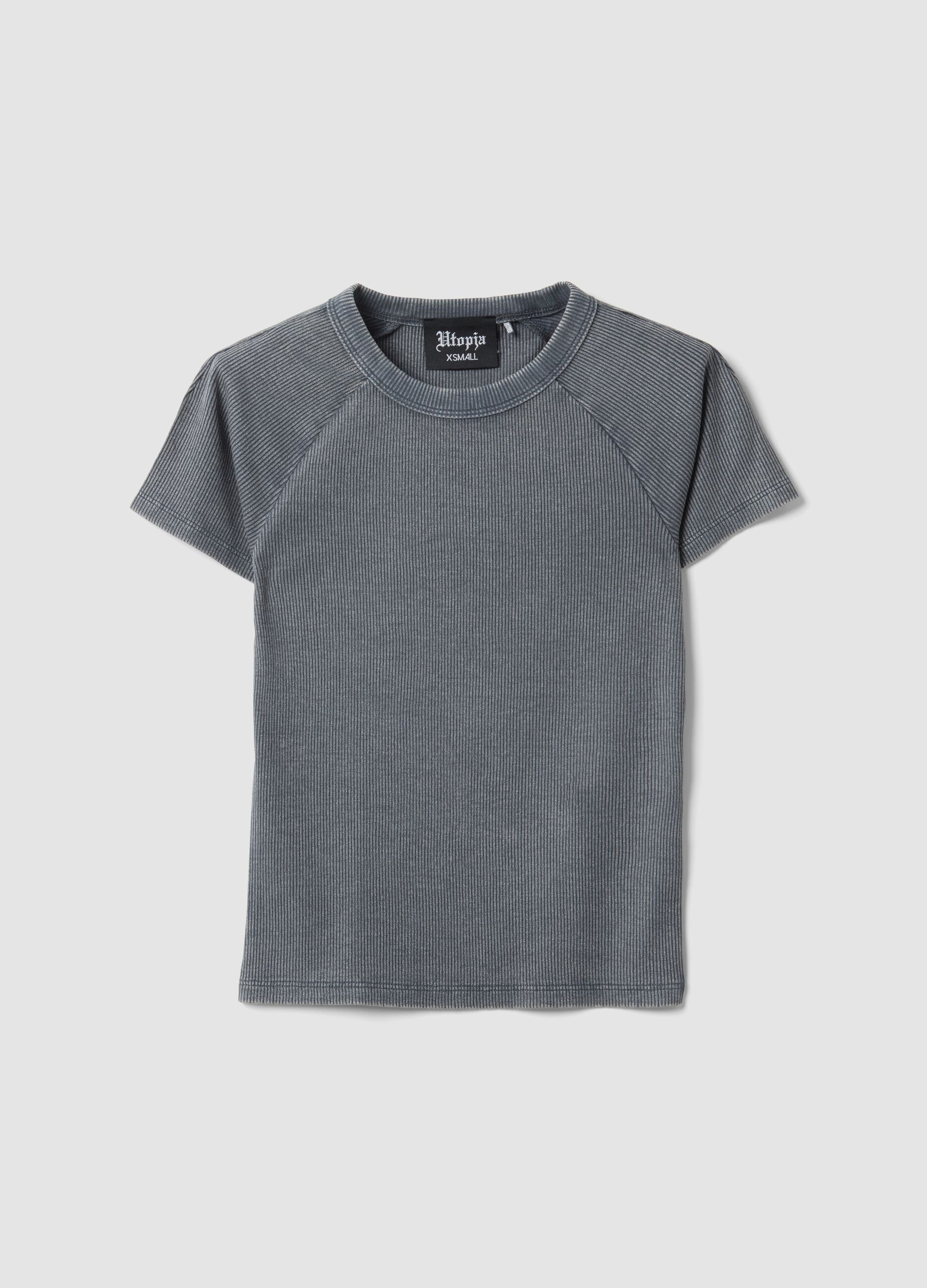 Ribbed Perfect T-shirt Vintage Grey