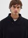 Maglione nero con collo a scialle regular fit_3