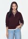 Half-zip viola in misto cotone a strati regular fit_0