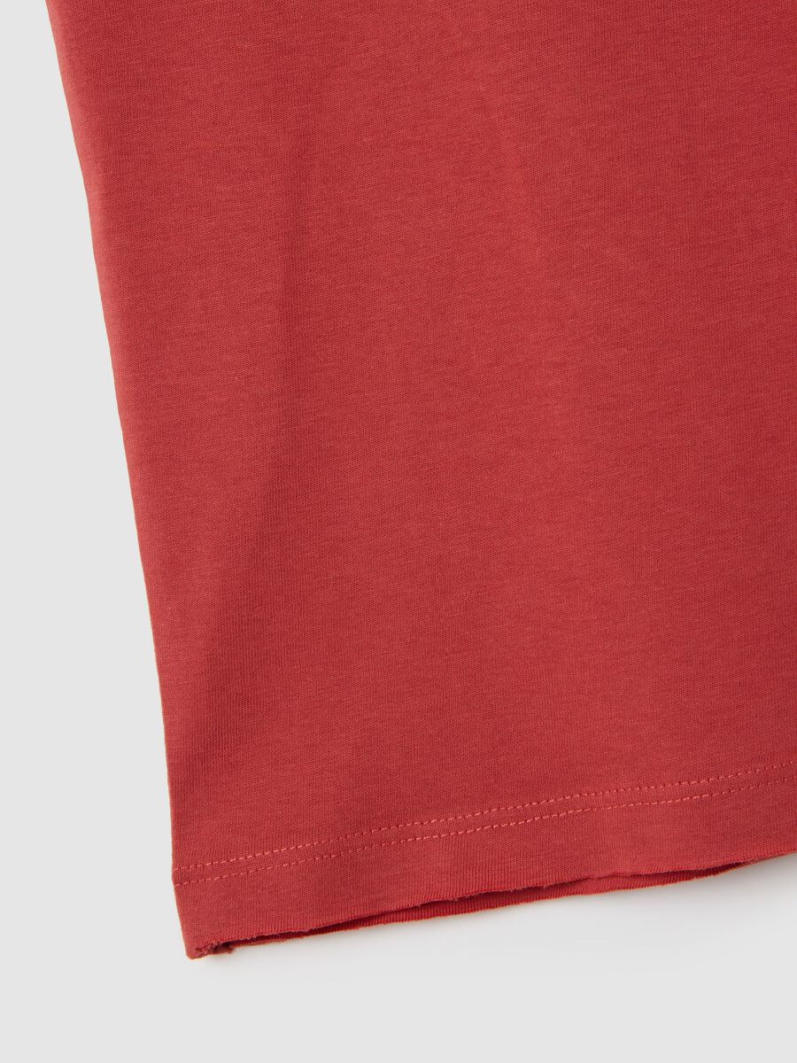 Sleeveless Red Cotton Boy's T-Shirt_3