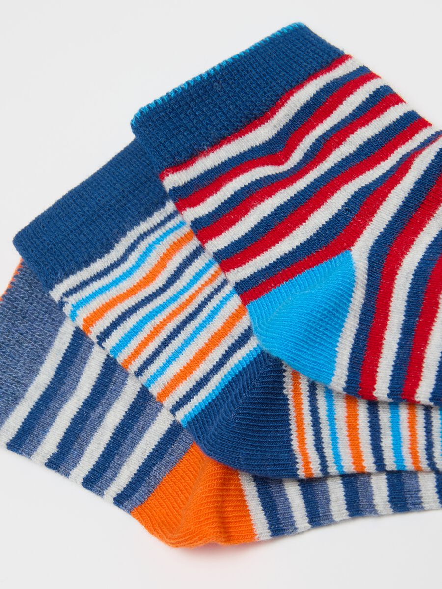 Five-pair pack short socks with stripes and race car_1