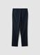Pantaloni formali blu in viscosa elasticizzata regular fit_6