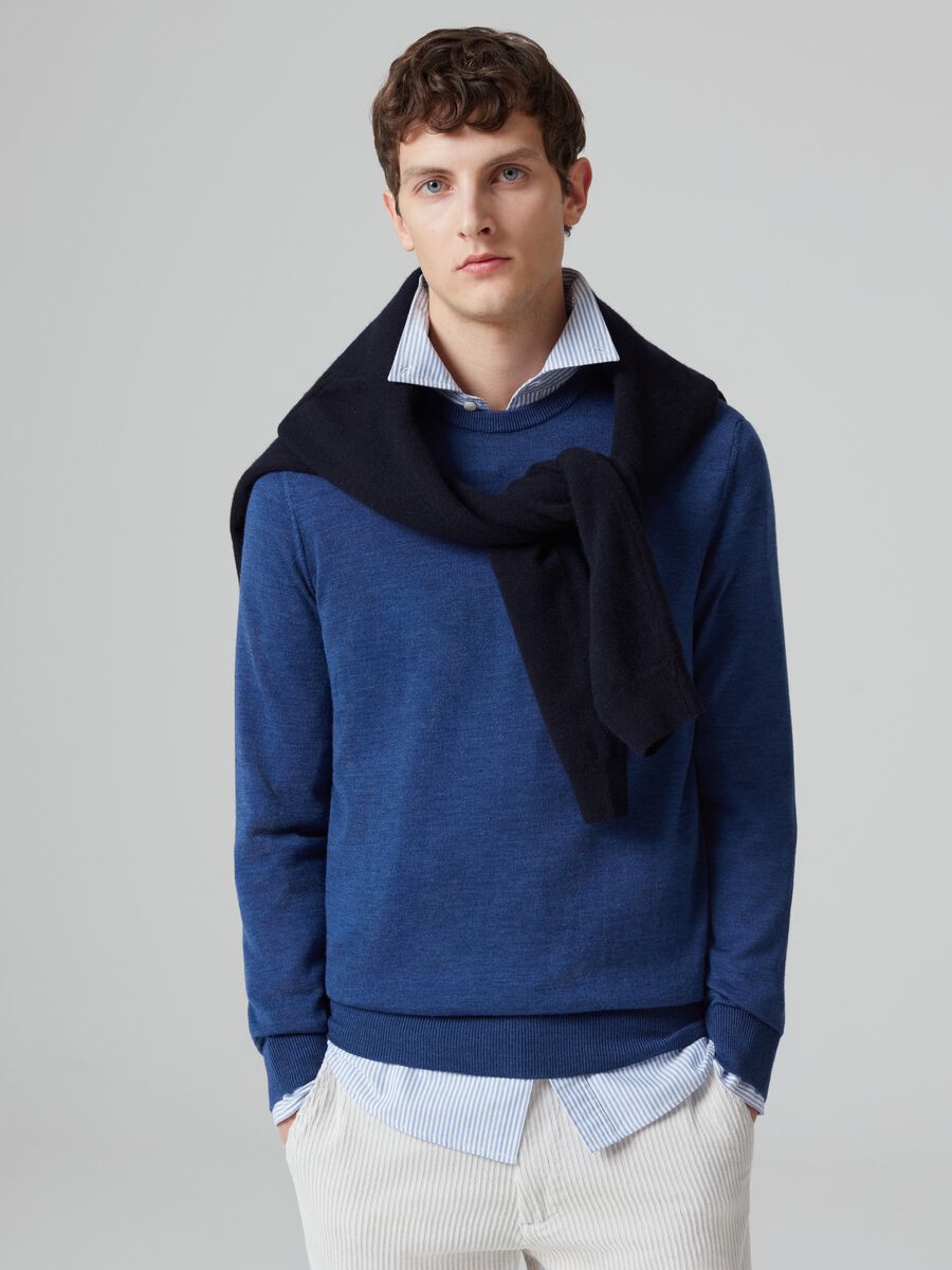 Pullover in lana merino con scollo rotondo_1