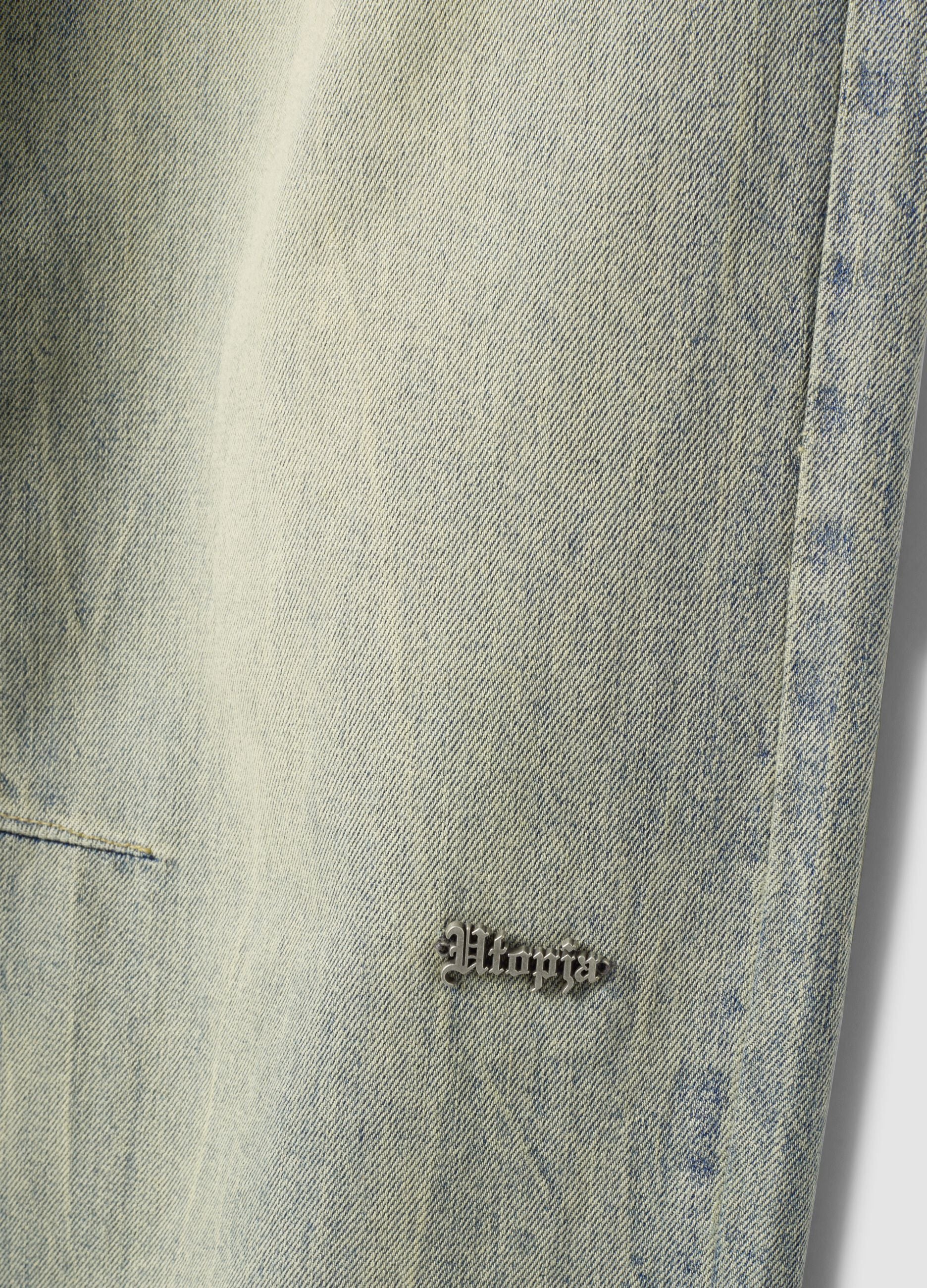 Vintage Light Blue Wide-Leg Denim