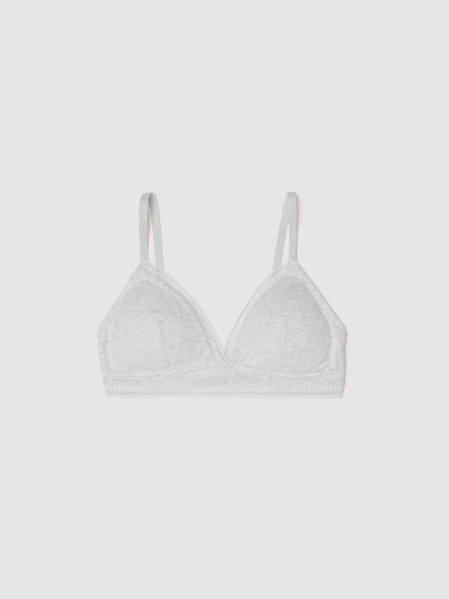 Semi-padded triangle bra in stretch cotton_4