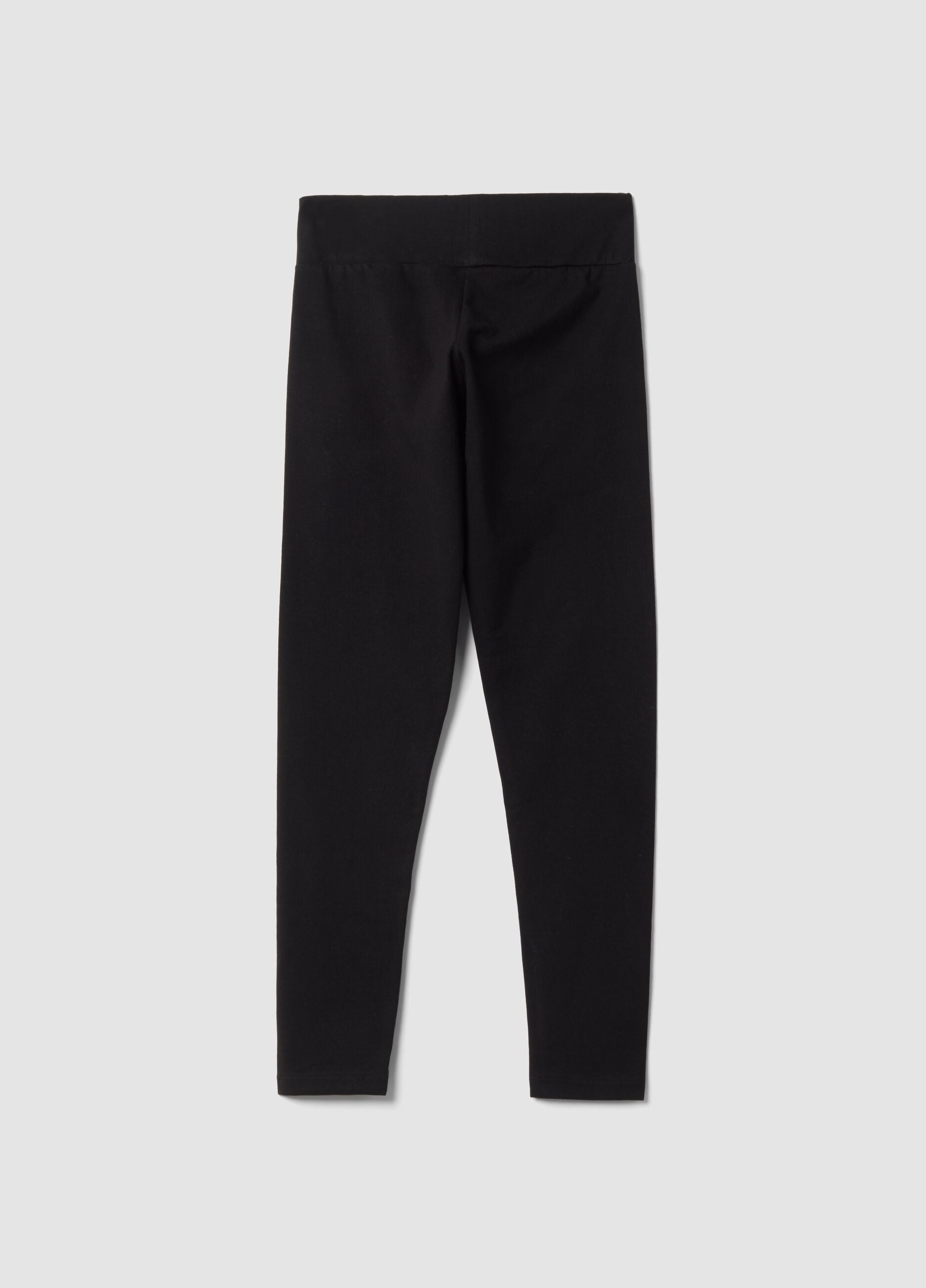 Black slim-fit stretch cotton jersey leggings with Everlast logo