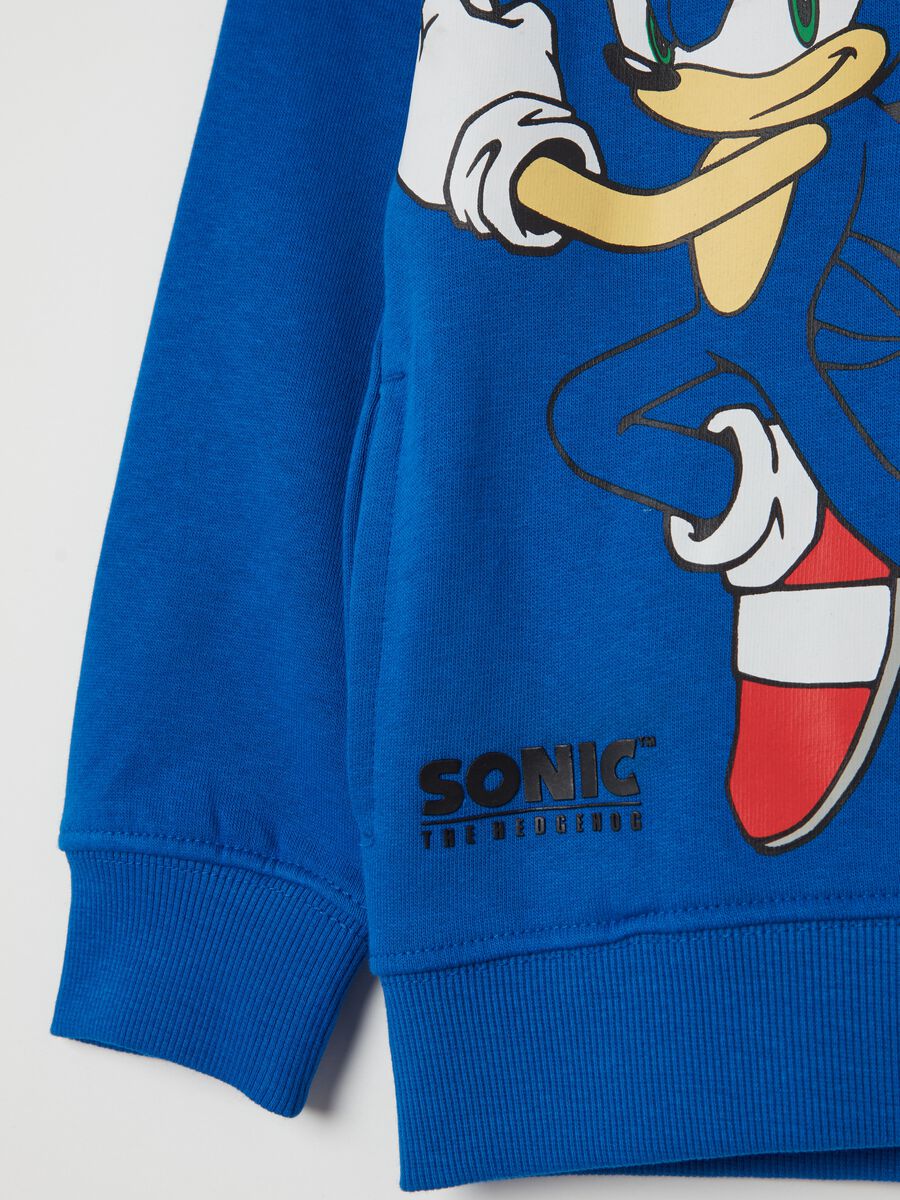 Sweatshirt with hood and Sonic print_2