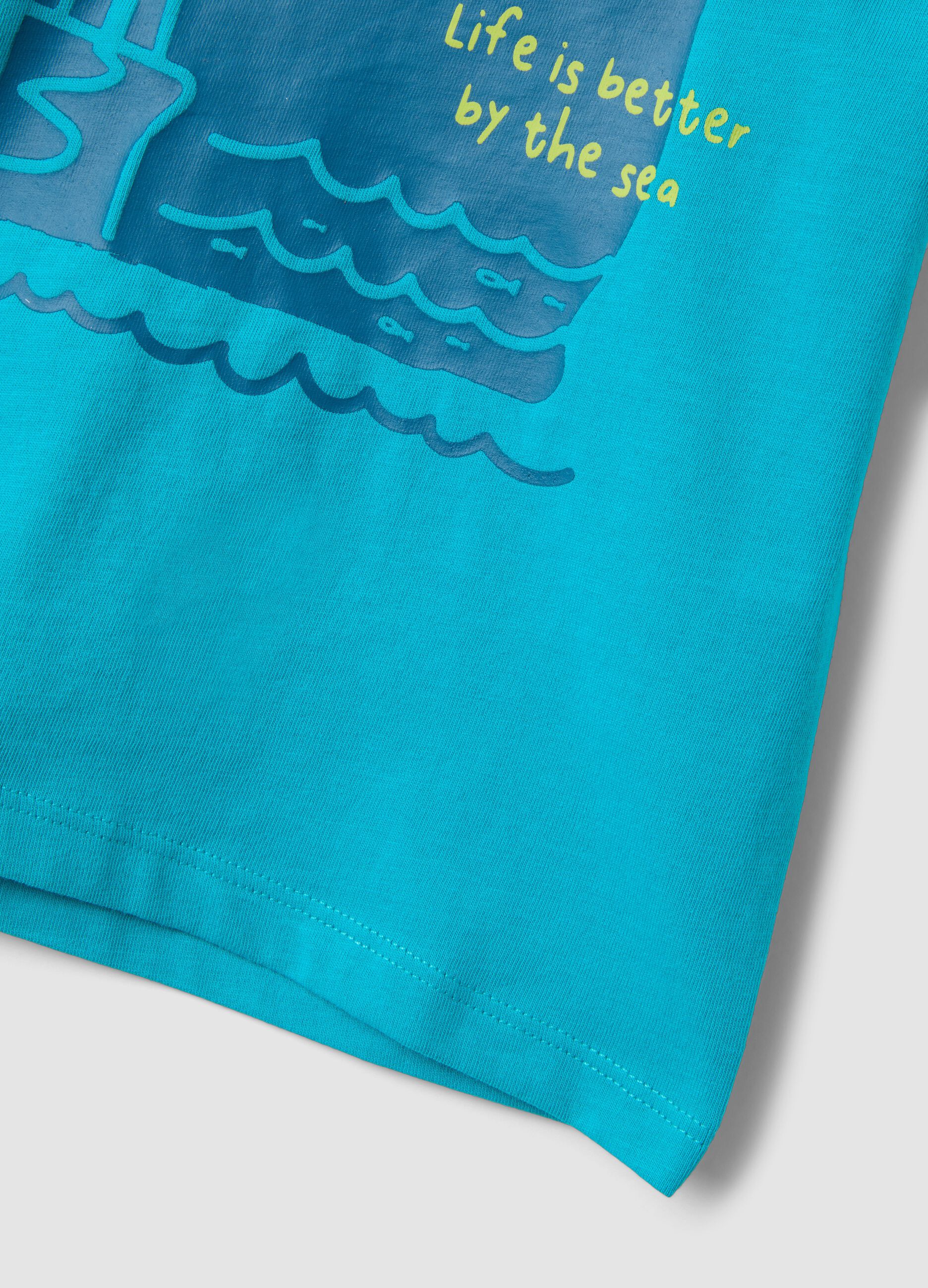 Light Blue Organic Cotton Short-Sleeve T-Shirt