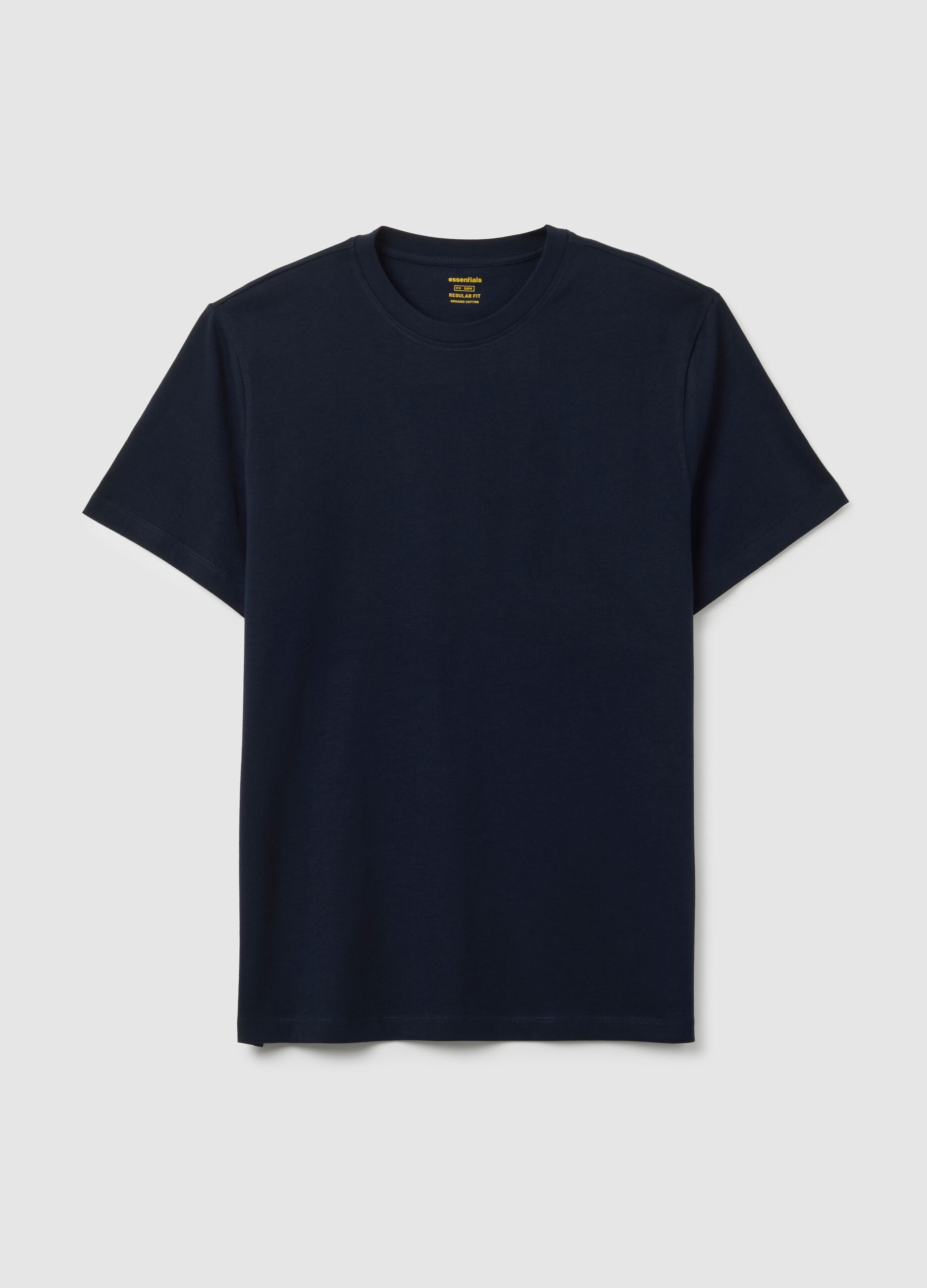 T-shirt in puro cotone nero regular fit
