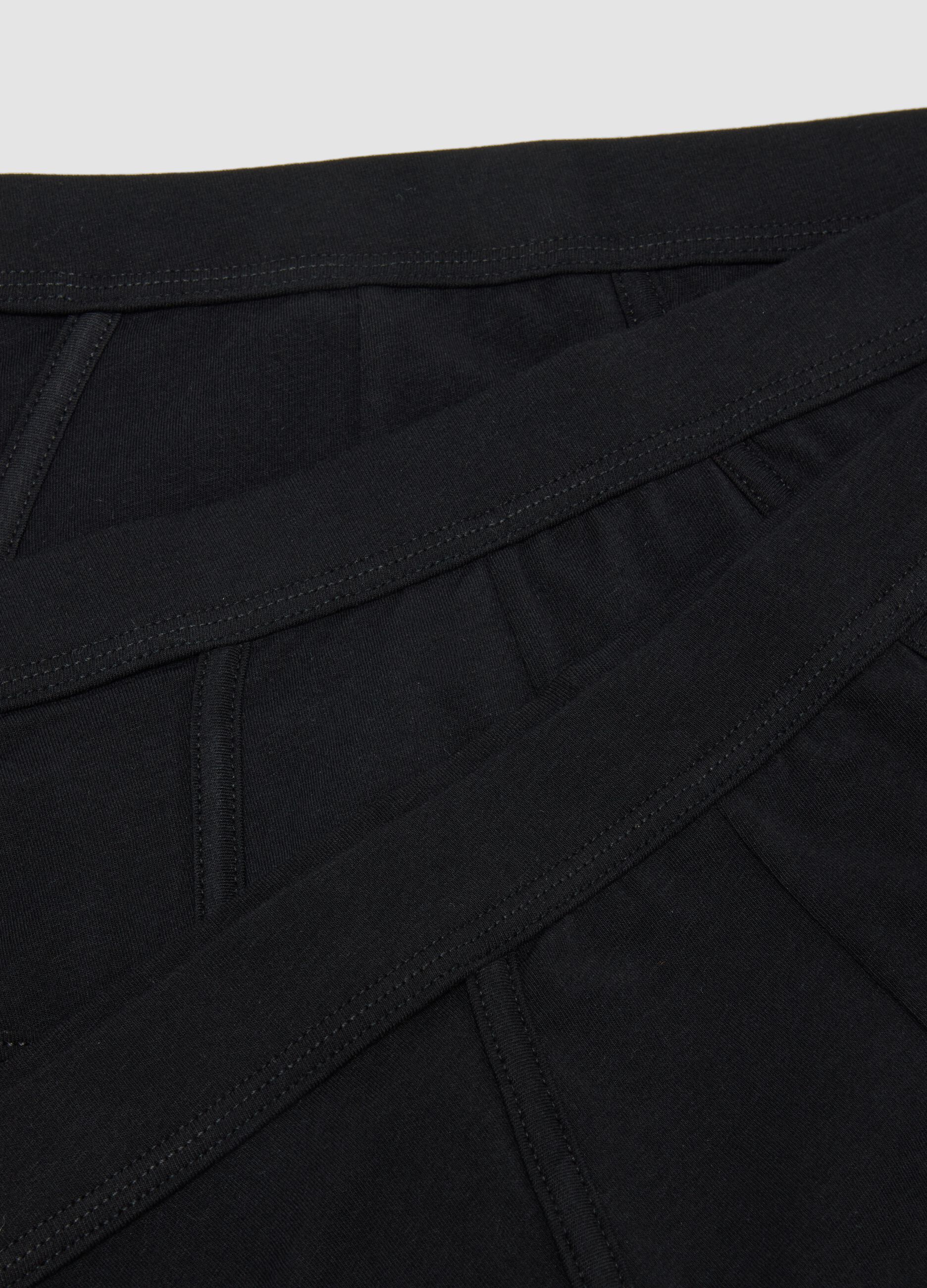 3-pack of black stretch extra-fine cotton briefs