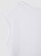 White Stretch Cotton Blend Women's Vest_5