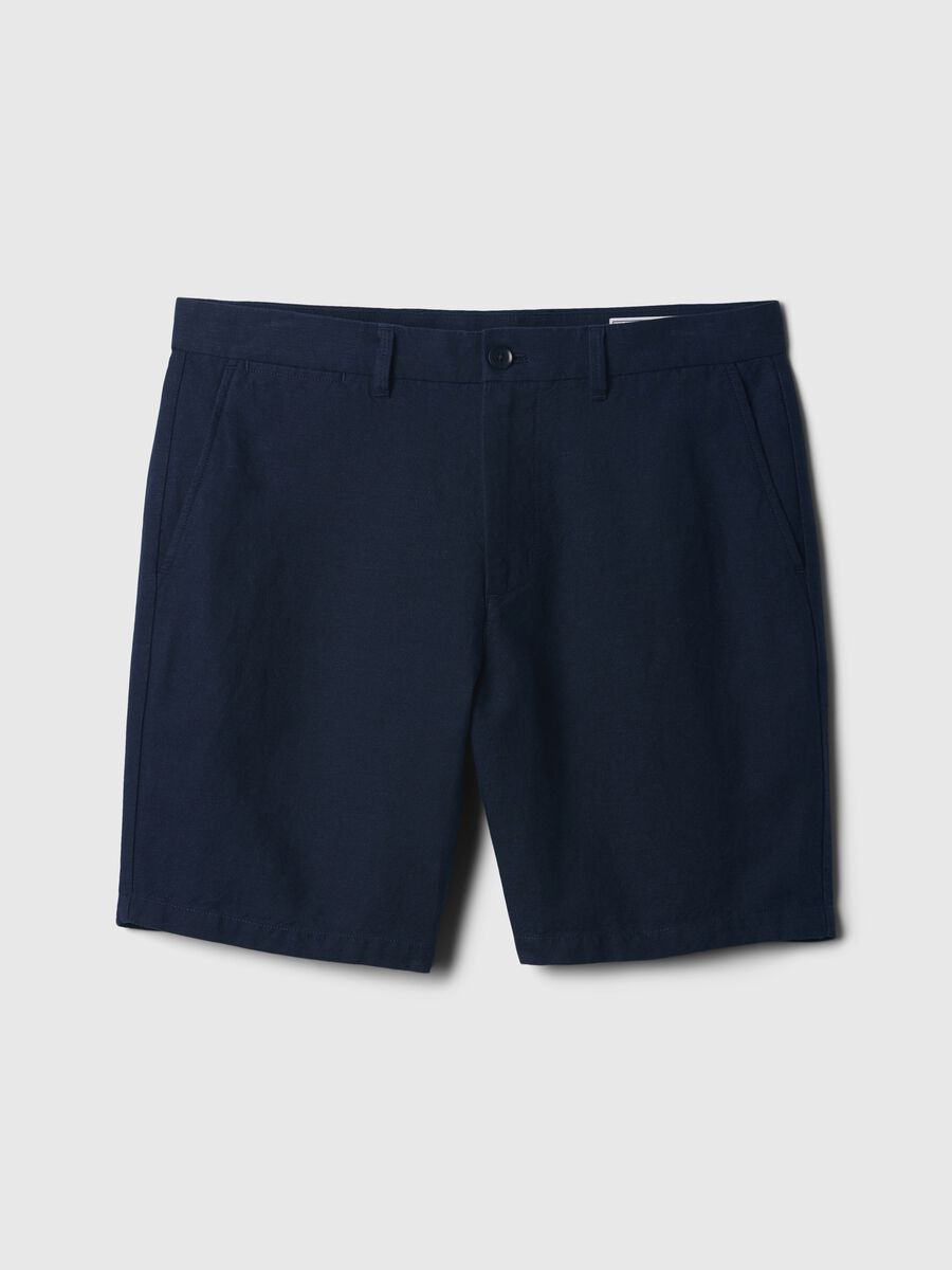 Relaxed-fit Bermuda shorts in cotton and linen_5