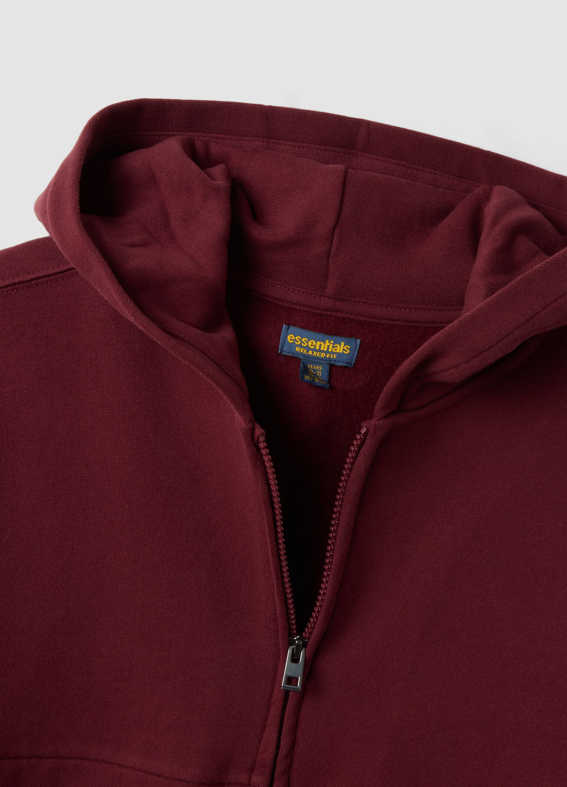 Brown organic cotton hoodie sweatshirt, relaxed fit