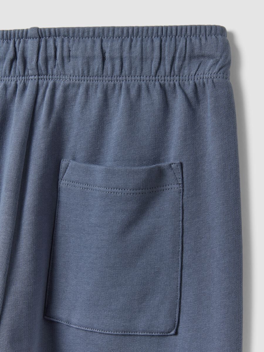 Pantaloni jogger grigi in puro cotone organico per ragazzo relaxed fit_2