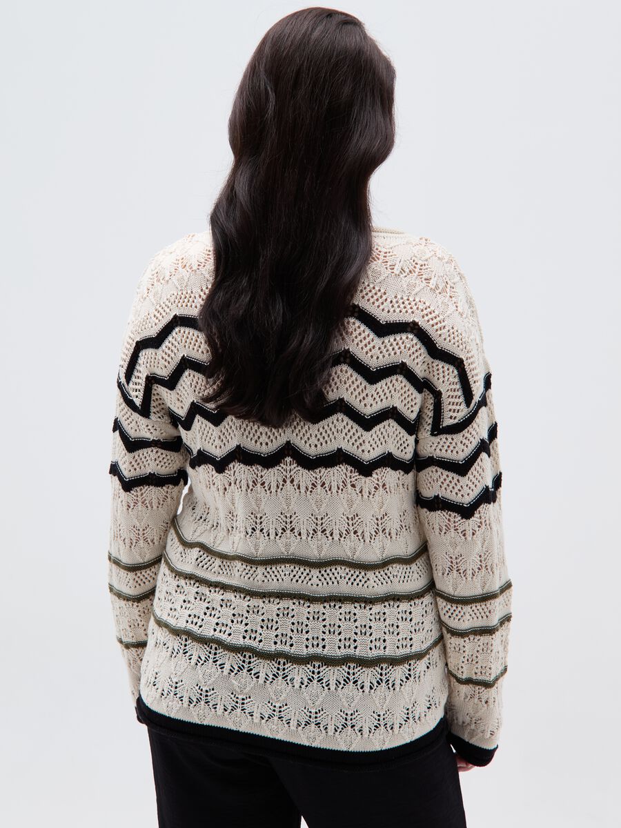 Pullover crochet con disegno zigzag Curvy_2