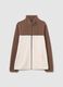Multicolour fleece with relaxed fit and zip_4